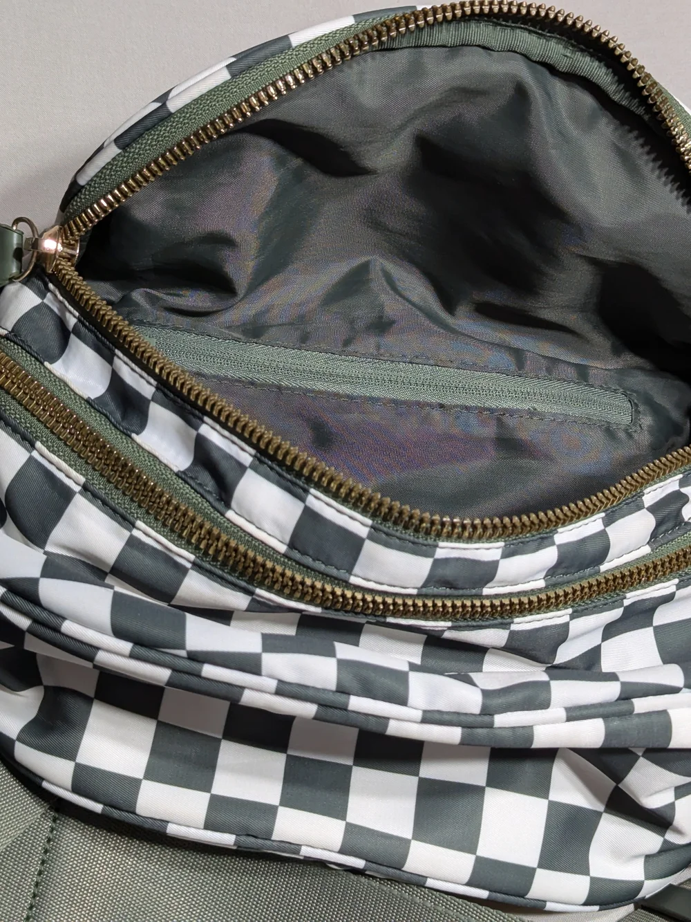 Checkerboard Crossbody Bag in Black & White